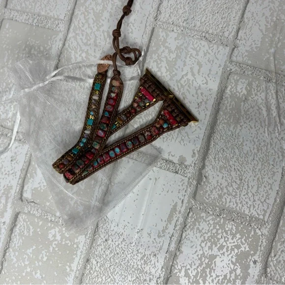 APPLE WATCH Bohemian glass Beaded Bracelet watch band. It fits my Apple Watch 7 - Picture 8 of 8